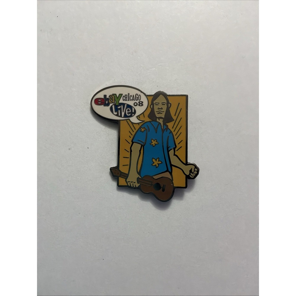Ebay Live 2008 Chicago Retro Guitar Guy Enamel Lapel Pin